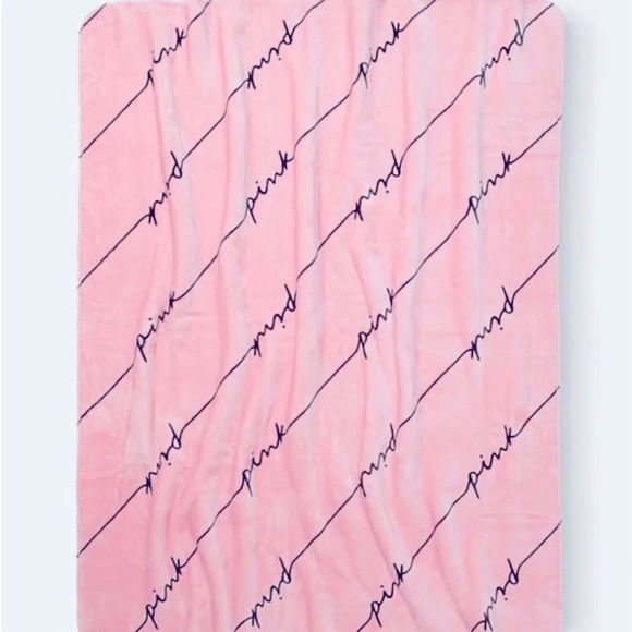 Victoria’s Secret Pink Logo Sherpa Blanket - Picture 1 of 1